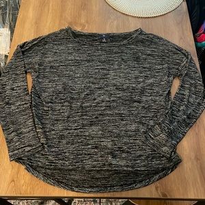 Gap Factory Black Marbled Long Sleeve Shirt